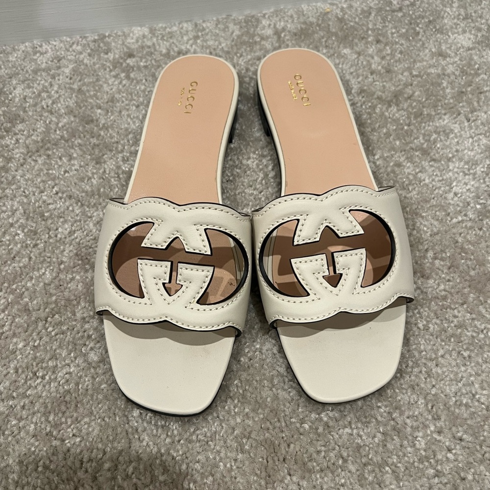 Women's slide sandal with Interlocking G Size 39.5